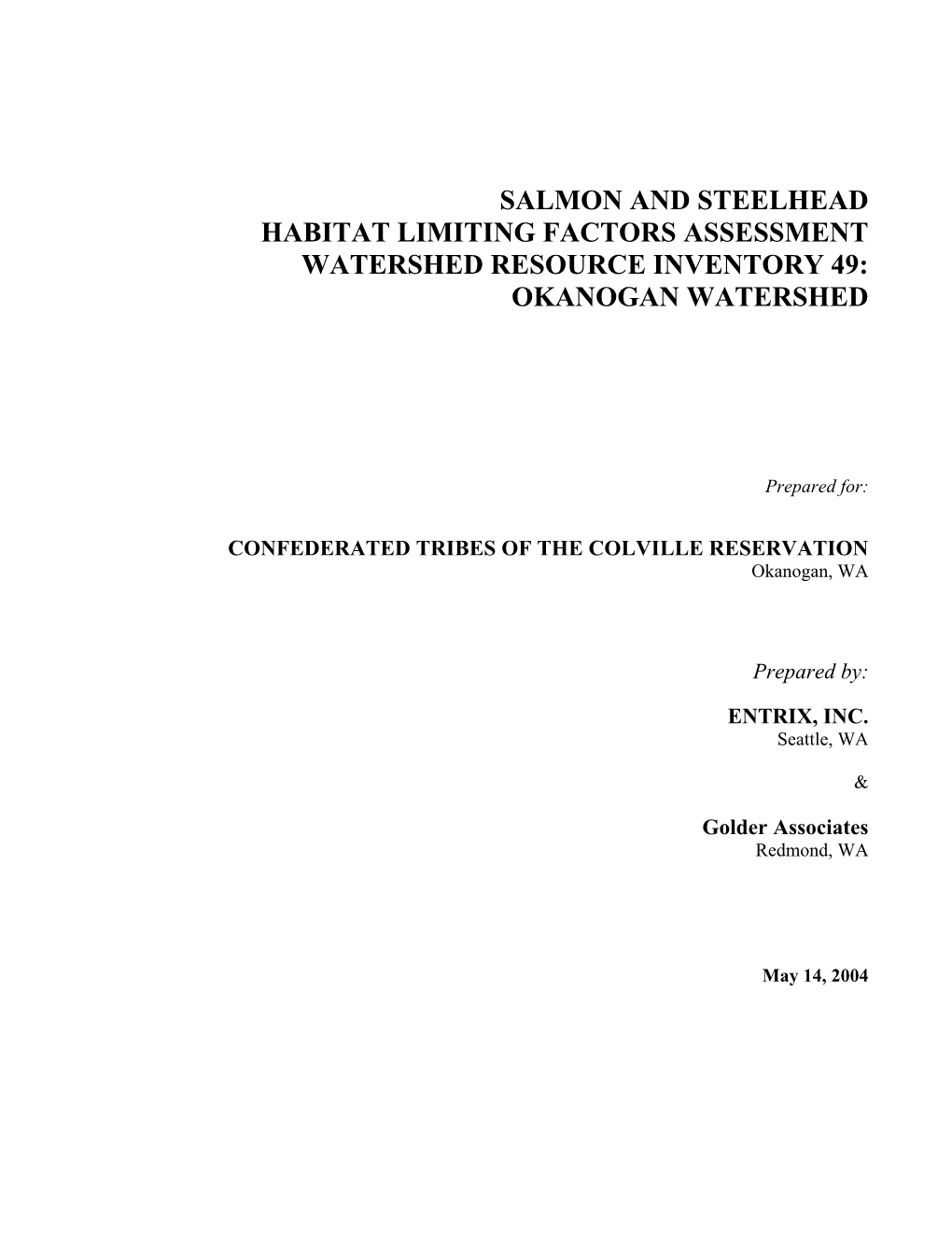 Okanogan Watershed