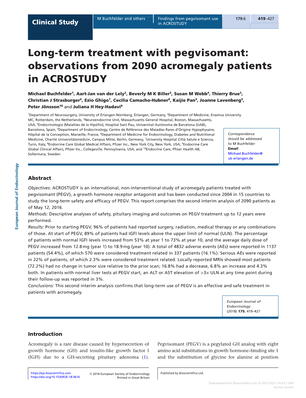 Long-Term Treatment with Pegvisomant