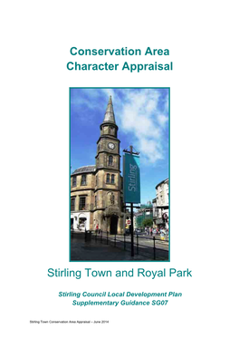 Conservation Area Character Appraisal Stirling Town and Royal