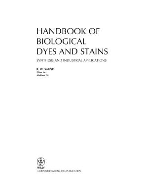 Handbook of Biological Dyes and Stains Synthesis and Industrial Applications