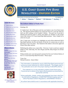 Us Coast Guard Pipe Band Newsletter