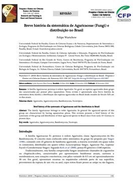 Fungi) E Distribuição No Brasil