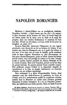 Napoléon Romancier
