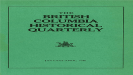 British Columbia Historical Quarterly