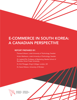 E-Commerce in South Korea: a Canadian Perspective