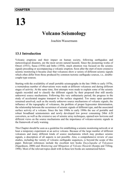 Volcano Seismology