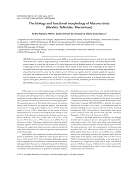 The Biology and Functional Morphology of Macoma Biota (Bivalvia: Tellinidae: Macominae)