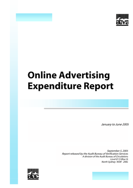 Online Advertising Expenditure Report January to June 2005 2