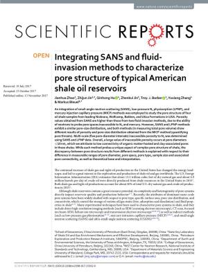 Integrating SANS and Fluid-Invasion Methods to Characterize Pore