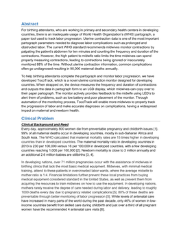 Tocotrack- Uterine Contraction Monitoring in the Developing World