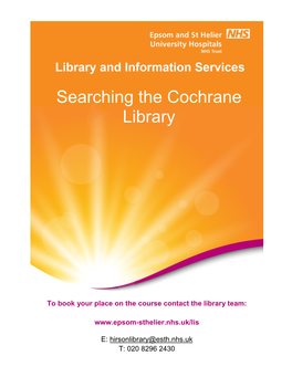 Searching the Cochrane Library Training Guide[Pdf]