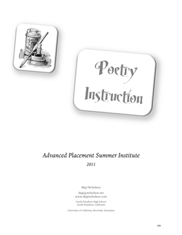 Poetry Instruction