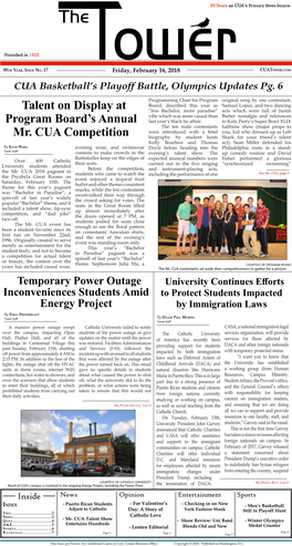 Talent on Display at Program Board's Annual Mr. CUA Competition