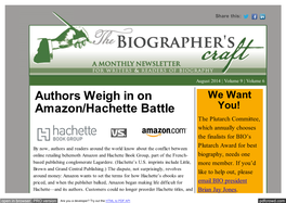Authors Weigh in on Amazon/Hachette Battle
