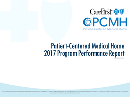 Patient-Centered Medical Home 2017 Program Performance Report