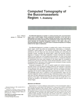 Computed Tomography of the Buccomasseteric Region: 1