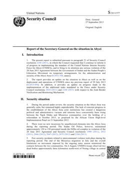Security Council Distr.: General 27 September 2013