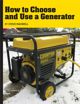 How to Choose and Use a Generator