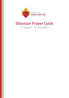 Diocesan Prayer Cycle 1St October - 31St December