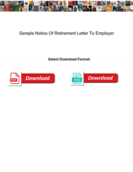 Sample Notice of Retirement Letter to Employer