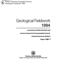 Geological Fieldwork 1984