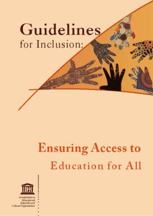 Guidelines for Inclusion: Ensuring Access to Education for All Acknowledgments