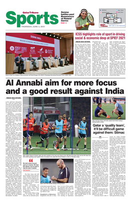 Al Annabi Aim for More Focus and a Good Result Against India