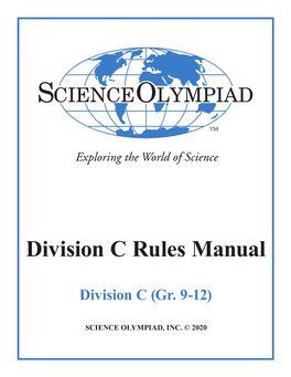 Division C Rules Manual