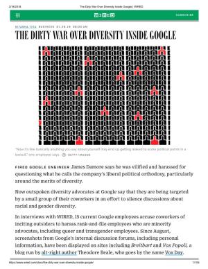 The Dirty War Over Diversity Inside Google | WIRED