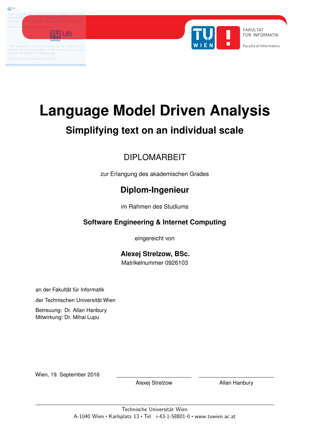 Model Driven Distant Reading
