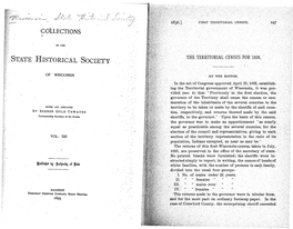 Collections of the State Historical Society of Wisconsin. the Territorial