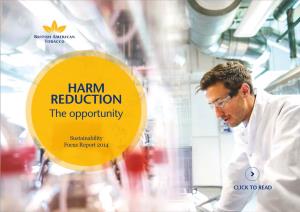 HARM REDUCTION the Opportunity