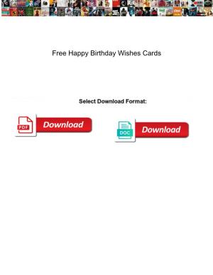 Free Happy Birthday Wishes Cards