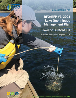 RFQ/RFP #3-2021 Lake Quonnipaug Management Plan Town of Guilford, CT March 16, 2021 // ESS Proposal 17776