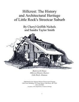 Hillcrest: the History and Architectural Heritage of Little Rock's Streetcar Suburb