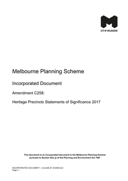 Melbourne Planning Scheme