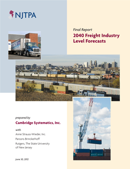 Final Report 2040 Freight Industry Level Forecasts