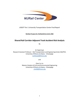 Shared Rail Corridor Adjacent Track Accident Risk Analysis