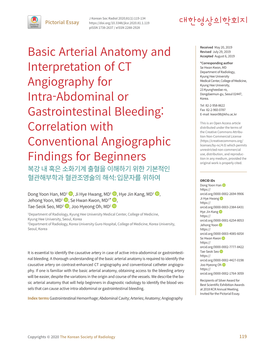 Basic Arterial Anatomy and Interpretation of CT Angiography For