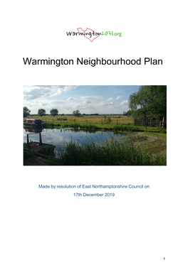 Warmington Neighbourhood Plan