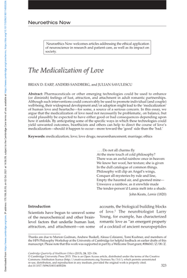 The Medicalization of Love