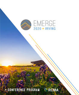 Conference Program Welcome to Emerge 2020