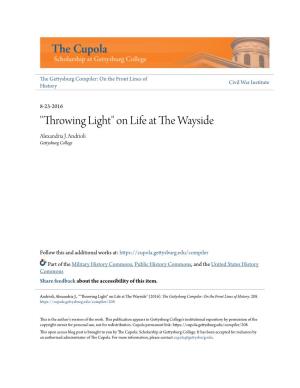 "Throwing Light" on Life at the Wayside