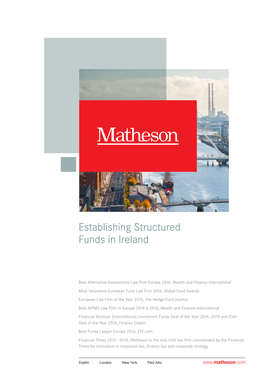 Establishing Structured Funds in Ireland | Matheson