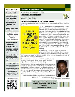 The Book Club Insider Monthly Newsletter