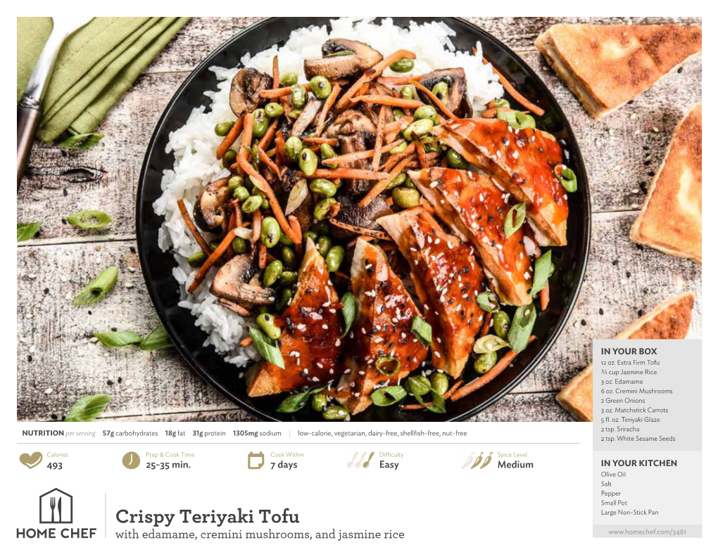 Crispy Teriyaki Tofu