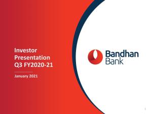 Investor Presentation Q3 FY2020-21