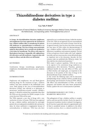 Thiazolidinedione Derivatives in Type 2 Diabetes Mellitus
