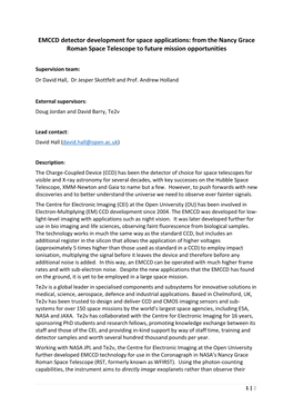 EMCCD Detector Development for Space Applications: from the Nancy Grace Roman Space Telescope to Future Mission Opportunities