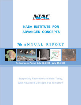 NASA INSTITUTE for ADVANCED CONCEPTS 7Th